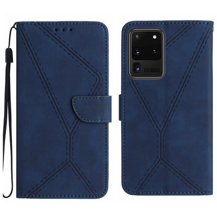 For Samsung Galaxy S20 Ultra Stitching Embossed Leather Phone Case