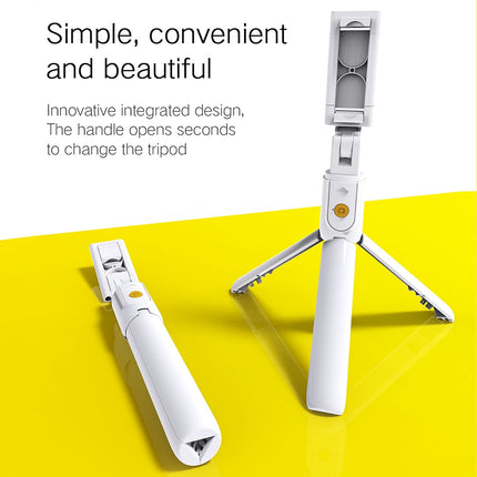 K07 Bluetooth 4.0 Mobile Phone Adjustable Bluetooth Selfie Stick Self-timer Pole Tripod (Black)