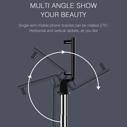K07 Bluetooth 4.0 Mobile Phone Adjustable Bluetooth Selfie Stick Self-timer Pole Tripod (Black)