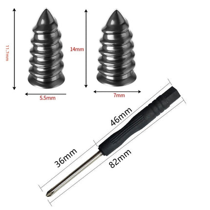 Electric Motorcycle Vacuum Tire Repair Nails, Set: 5pcs Large + Screwdriver