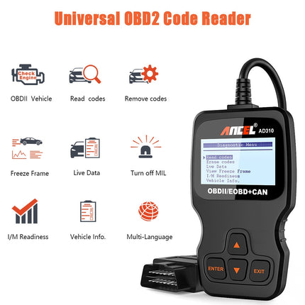 Ancel AD310 CAN OBD2 Car Engine Fault Diagnosis Tool
