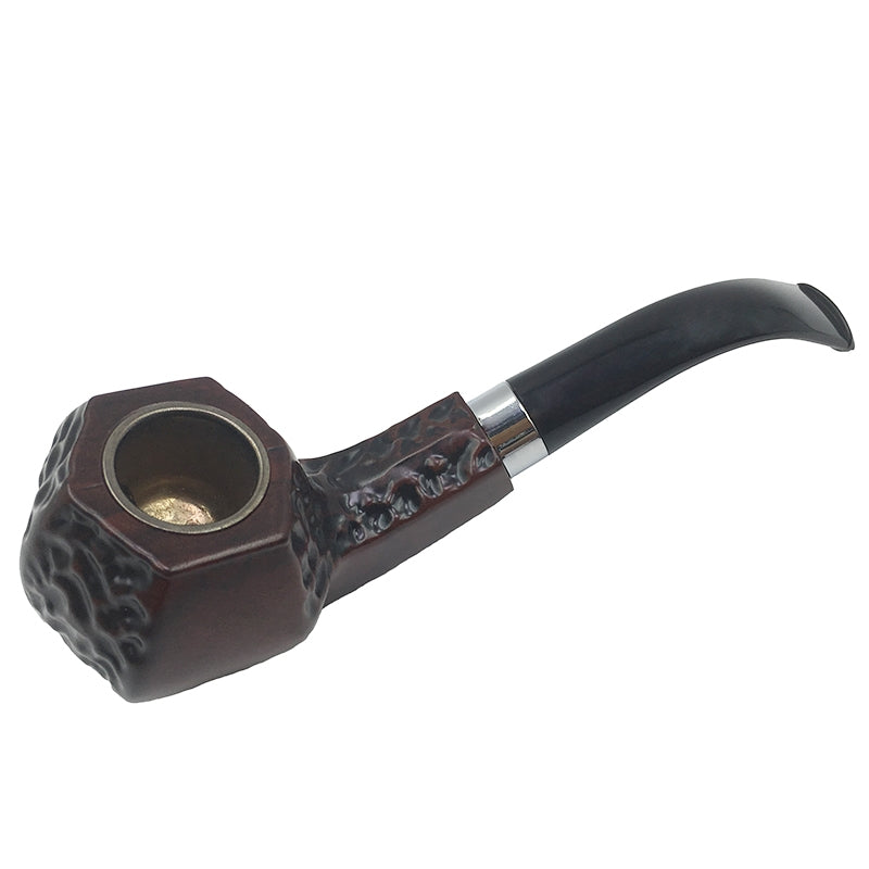 Bakelite Resin Pipe Iron Pot Dry Pipe Men Portable Filter Curved Pipe
