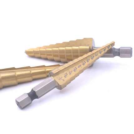 3 In 1 Hexagonal Shank Step Drill High Speed Steel Rear Hole Opening Tool(Plastic Bag Packaging)