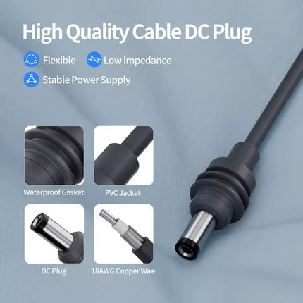 Onten SL202 Starlink Mini to Car Cigarette Lighter Power Cord Waterproof Cable, Length:5m(Dark Grey)