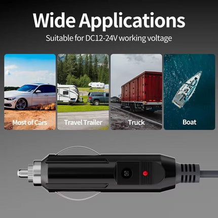 Onten SL202 Starlink Mini to Car Cigarette Lighter Power Cord Waterproof Cable, Length:10m(Dark Grey)