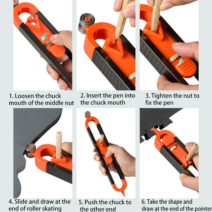 Profile Scribing Ruler Contour Gauge With Lock
