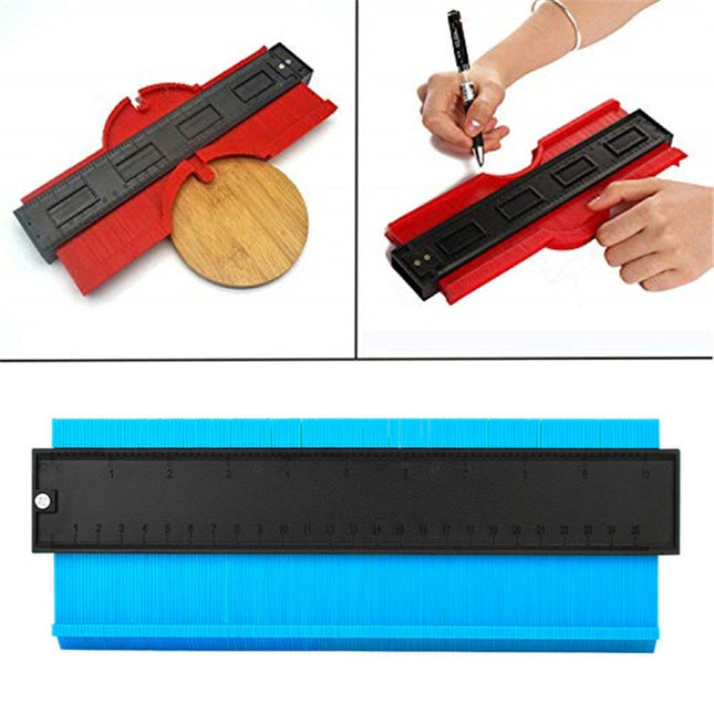 10 Inch Multifunctional Woodwork Irregular Contour Arc Gauge Tool(Blue)