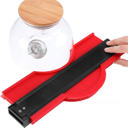 10 Inch Multifunctional Woodwork Irregular Contour Arc Gauge Tool(Blue)