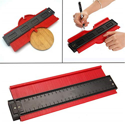 10 Inch Multifunctional Woodwork Irregular Contour Arc Gauge Tool(Blue)