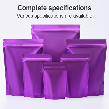 100 PCS/Set Matte Aluminum Foil Snack Stand-up Pouch, Size:12x20+4cm(Gold)