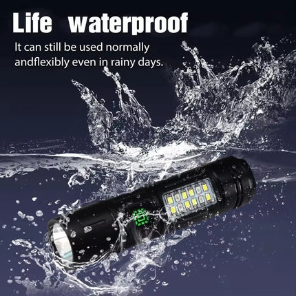 E-SMARTER CY011 Bright LED Side Light Flashlight Repair Mini Drop Proof Torch(Black)