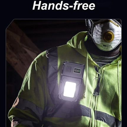 E-SMARTER DC08 Super Bright Floodlight Side Light Rechargeable Mini Flashlight(Black)