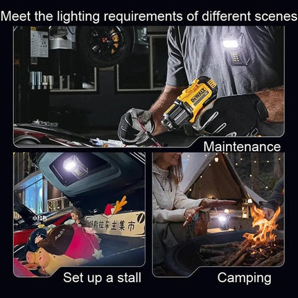 E-SMARTER DC08 Super Bright Floodlight Side Light Rechargeable Mini Flashlight(Black)