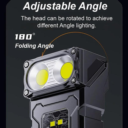 E-SMARTER DC08 Super Bright Floodlight Side Light Rechargeable Mini Flashlight(Black)