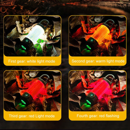 Rechargeable Outdoor Portable LED Camping Light Multifunctional Flashlight(Dark Green)