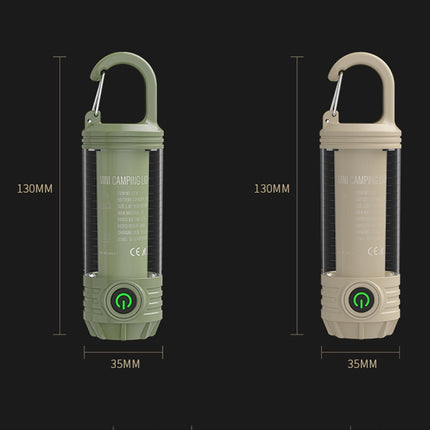 Rechargeable Outdoor Portable LED Camping Light Multifunctional Flashlight(Dark Green)