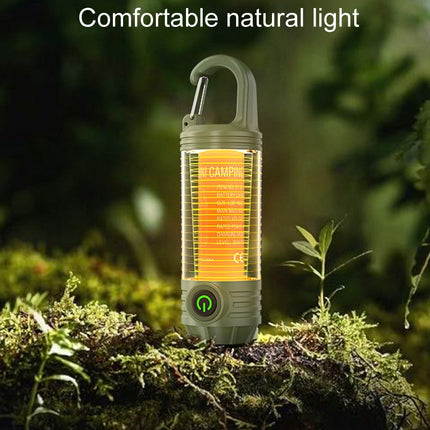 Rechargeable Outdoor Portable LED Camping Light Multifunctional Flashlight(Dark Green)