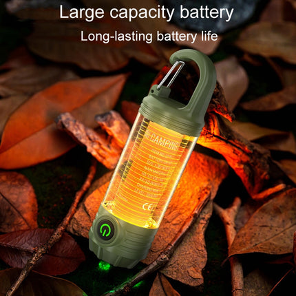 Rechargeable Outdoor Portable LED Camping Light Multifunctional Flashlight(Dark Green)