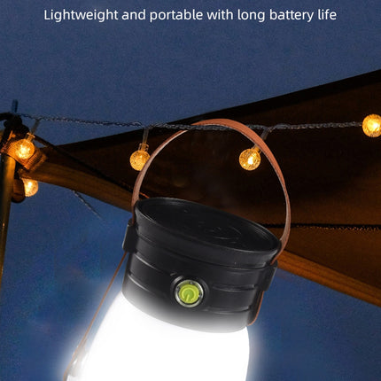 USB Multi-function Portable Rechargeable Solar Emergency Camping Lamp Flashlight(Black)