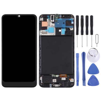 TFT LCD Screen for Samsung Galaxy A50 Digitizer Full Assembly with Frame (Not Supporting Fingerprint Identification)(Black)