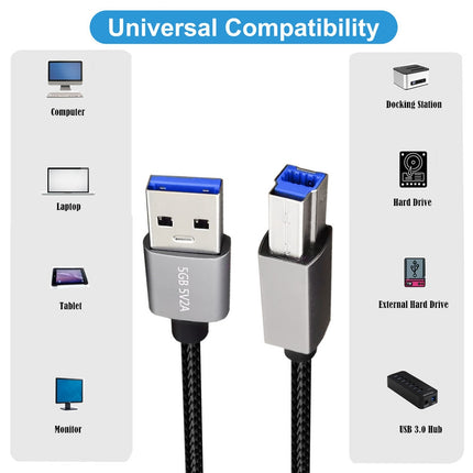 JUNSUNMAY USB 3.0 Male to USB 3.0 Male
Cord Cable Compatible with Docking Station, Length:0.3m