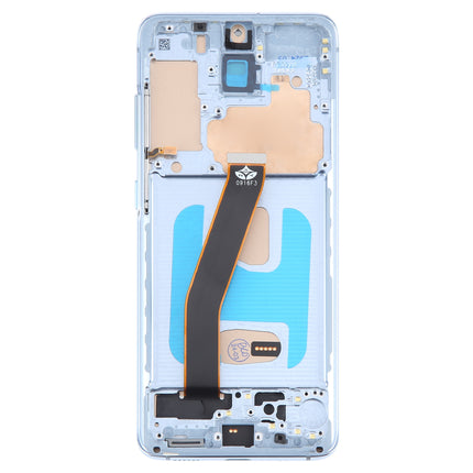 For Samsung Galaxy S20 SM-G980 TFT LCD Screen Digitizer Full Assembly with Frame, Not Supporting Fingerprint Identification(Blue)