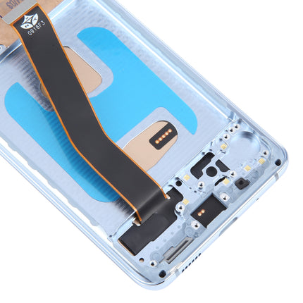 For Samsung Galaxy S20 SM-G980 TFT LCD Screen Digitizer Full Assembly with Frame, Not Supporting Fingerprint Identification(Blue)
