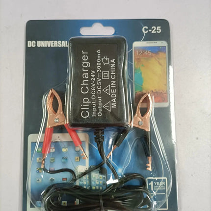 Power Inverter Car Power Inverter 5V USB Power Converter 3-Port USB Car Charger with Battery Clip for Phone Laptops