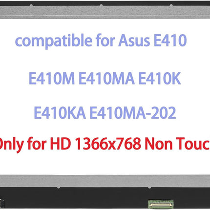 LCD Screen 14.0-inch WideScreen FHD (1920x1080)  Glossy compatible with ASUS E410KA-CL464