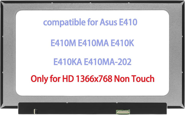LCD Screen 14.0-inch WideScreen FHD (1920x1080)  Glossy compatible with ASUS E410KA-CL464