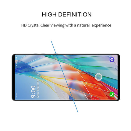 For LG Wing 5G Full Glue 9H HD 3D Curved Edge Tempered Glass Film(Black)