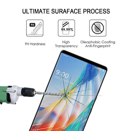 For LG Wing 5G Full Glue 9H HD 3D Curved Edge Tempered Glass Film(Black)