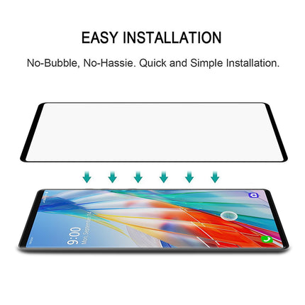 For LG Wing 5G Full Glue 9H HD 3D Curved Edge Tempered Glass Film(Black)