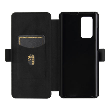 For LG Wing 5G with Buckle Carbon Fiber Texture Horizontal Flip TPU + PC + PU Leather Case with Card Slot(Black)