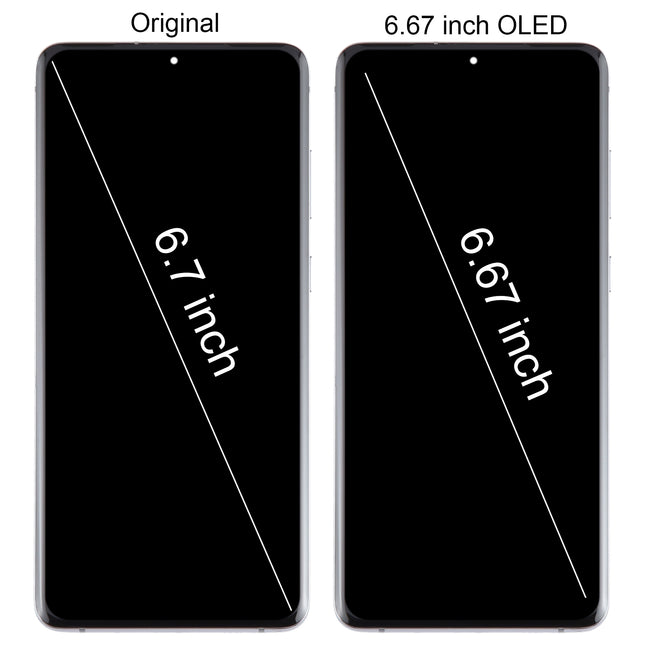 For Samsung Galaxy S20+ 4G/5G SM- G985/986 6.67 inch OLED LCD Screen Digitizer Full Assembly with Frame(Black)