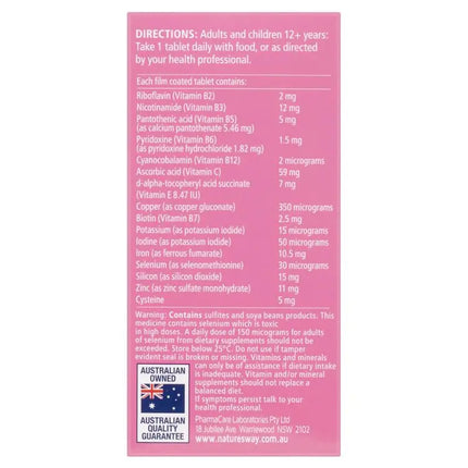 Nature's Way Hair Growth Support + Biotin & Silicon 30 Tablets