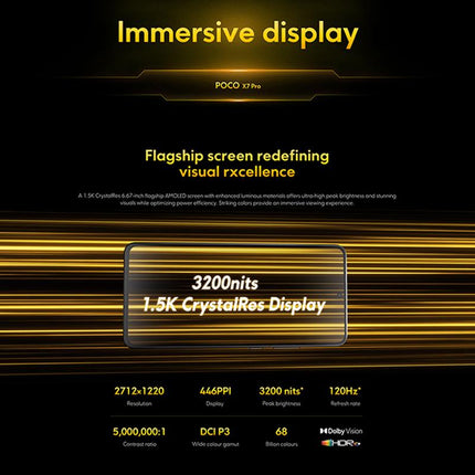 Xiaomi POCO X7 Pro 5G Global, 12GB+256GB, In-screen Fingerprint,6.67 inch Xiaomi HyperOS 2 MediaTek Dimensity 8400-Ultra Octa Core, NFC, Network: 5G (Black)