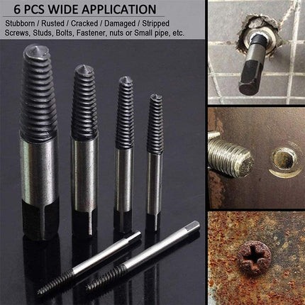 Broken Wire Broken Nail Screw Extractor, Specification:6-piece Set