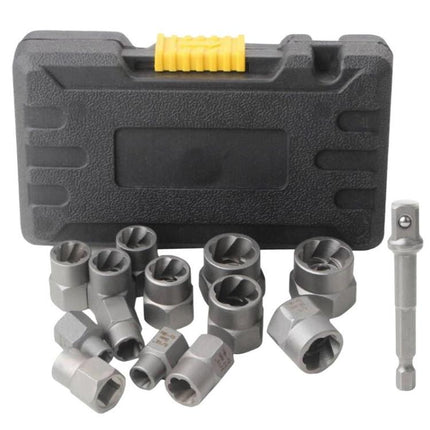14pcs Damaged Nut Extractor Reverse-Thread Socket Screw Removal Tool