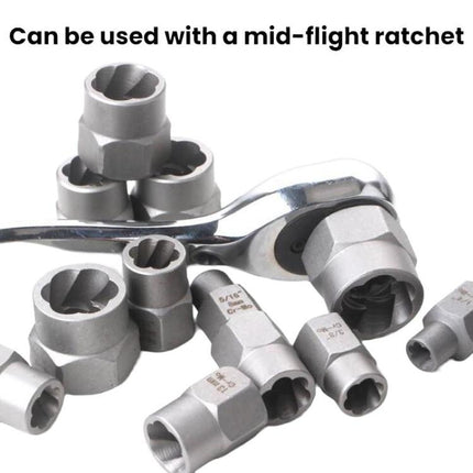 14pcs Damaged Nut Extractor Reverse-Thread Socket Screw Removal Tool