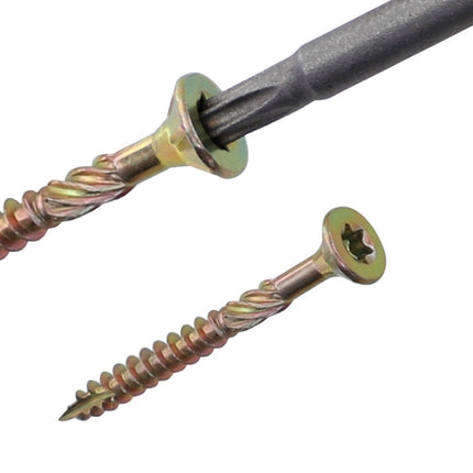 RUITOOL T25 100pcs Woodworking Screws Torx Self Tapping Screws 5 x 80mm