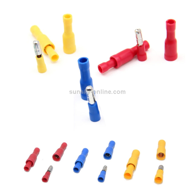 60 in 1 Mixed Cold Press Electrical Insulated Terminals Bullet Solderless Crimp Connectors Kit