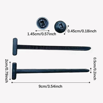 100pcs / Pack PP Universal Cable Tie Buckle(Black)