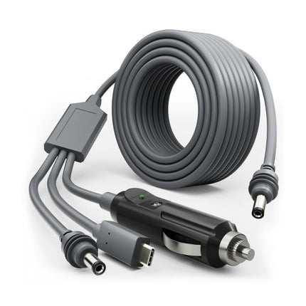 3 In 1 TYPE-C To DC Cigarette Lighter Car Charger For Starlink 4th GEN Mini, Length: 3m