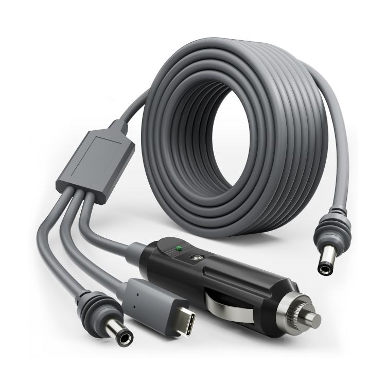 3 In 1 TYPE-C To DC Cigarette Lighter Car Charger For Starlink 4th GEN Mini, Length: 3m