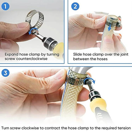 40pcs /Set Stainless Steel American-Style Heavy-Duty Clamp Kit(303g)