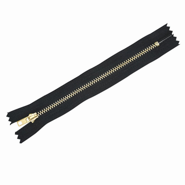 100 PCS No.3 Metal Copper Zipper Pants Placket Zipper, Specification: 13cm(Platinum + Black)
