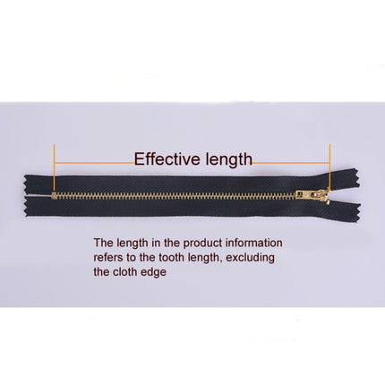 100 PCS No.3 Metal Copper Zipper Pants Placket Zipper, Specification: 13cm(Platinum + Black)