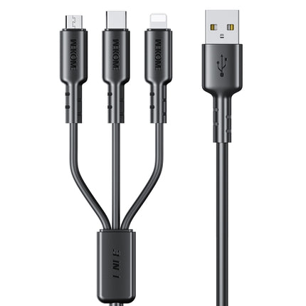 WEKOME-WDC-02-Tidal-Energy-Series-3A-USB-to-8-Pin+Type-C+Micro-USB-3-in-1-PVC-Data-Cable,-Length:-1.2m-(Black)