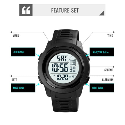 SKMEI-1731-Triplicate-Round-Dial-LED-Dual-Time-Digital-Display-Luminous-Electronic-Watch(Blue-and-Black)